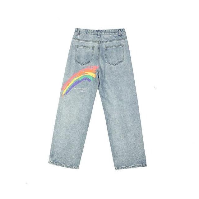 Jeans vintage arc en ciel - KoreanxWear