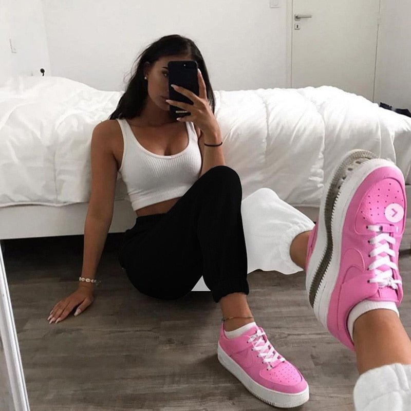 Jogging Bicolore Noir et Blanc - KoreanxWear