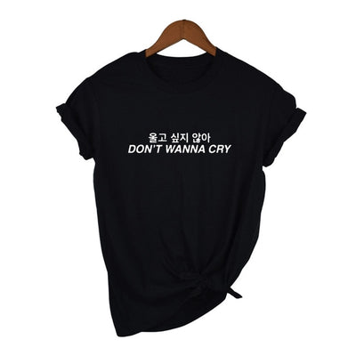 T Shirt Coréen Hangeul Noir