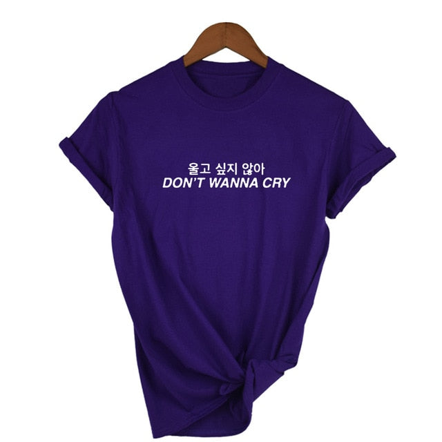 T Shirt Coréen Hangeul Violet