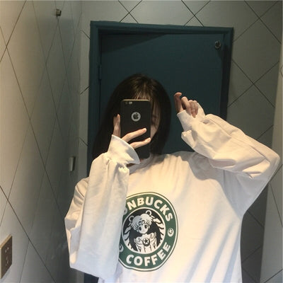 Sweat Coréen Moonbucks Femme