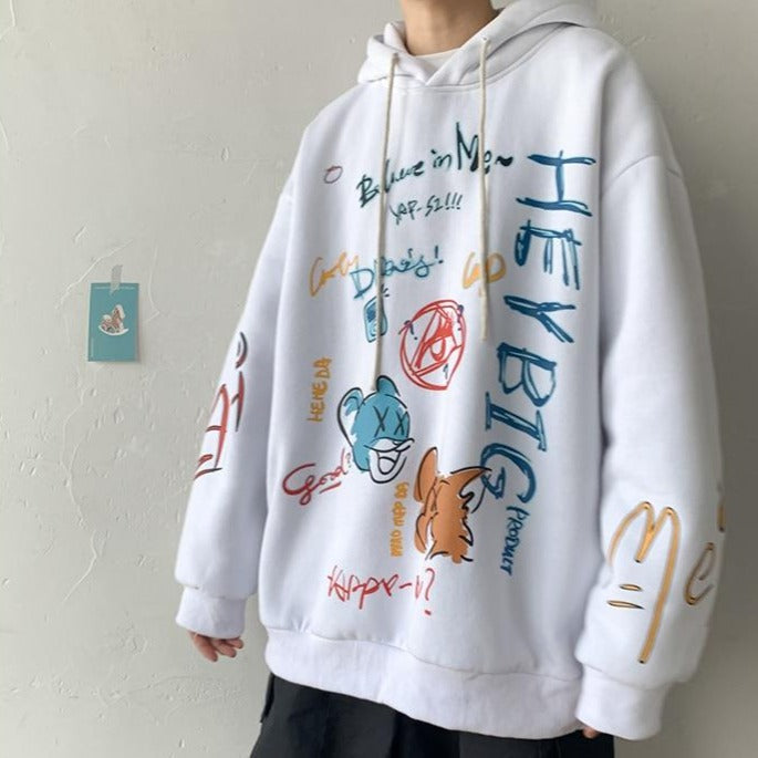 Sweat à capuche dessin - KoreanxWear