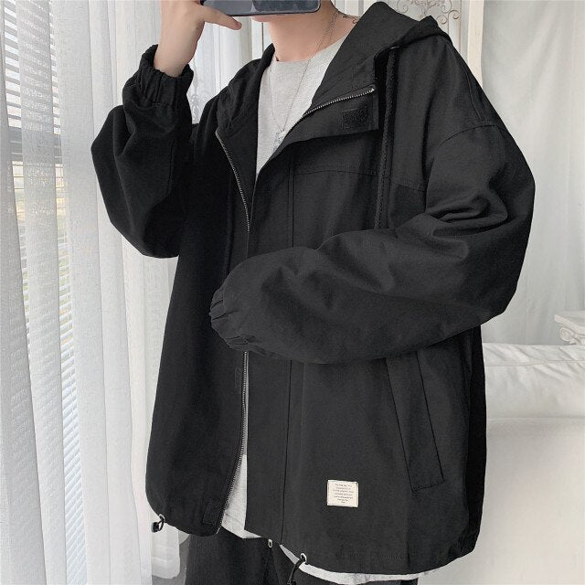 Manteau coréen léger noir