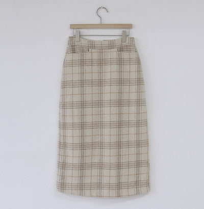 Jupe Vintage Plaid Beige