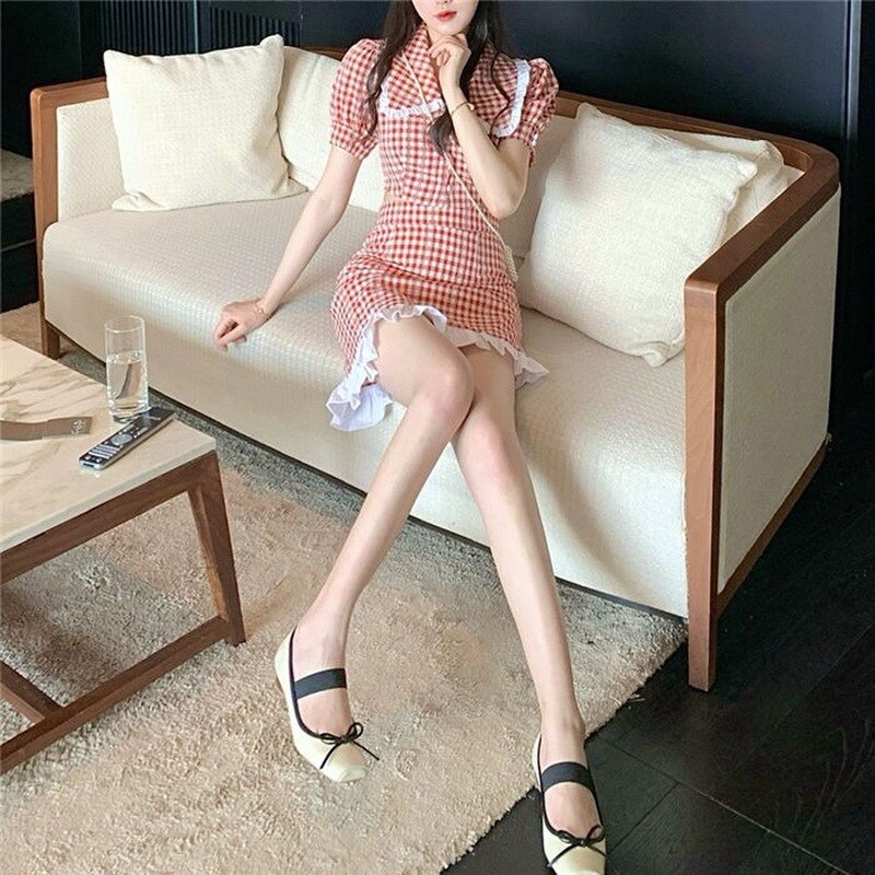 Tenue coréenne à carreaux - KoreanxWear