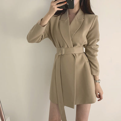 Manteau chic coréen beige