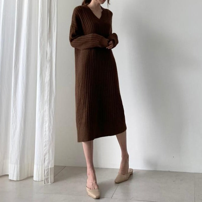 Robe Coréenne Pull Travail