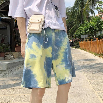 Short coréen multicolore jaune