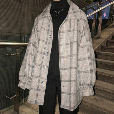 Veste plaid coréenne à carreaux - KoreanxWear