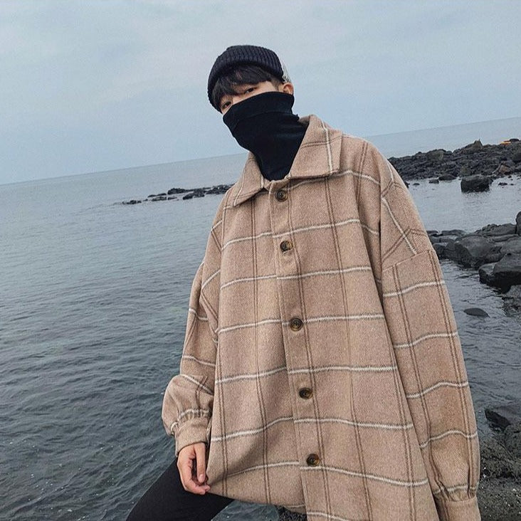 Veste plaid coréenne à carreaux - KoreanxWear