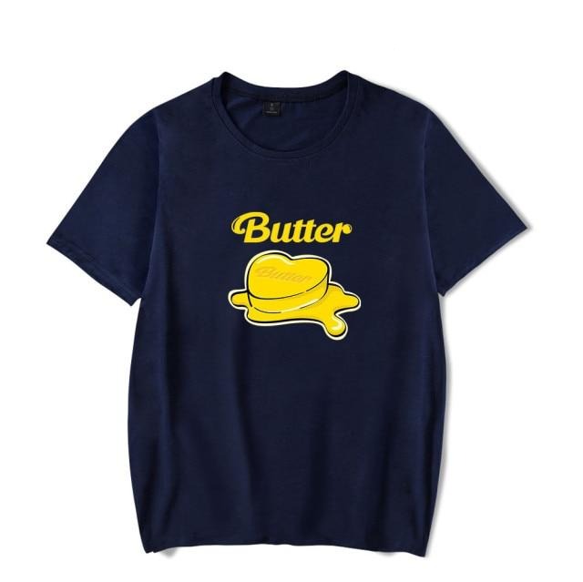 T Shirt BTS Butter bleu