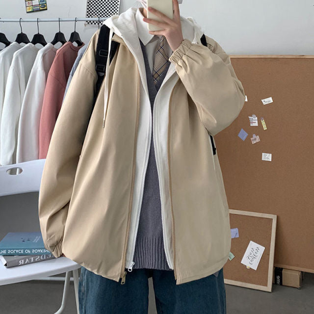 Veste coréenne étudiant beige