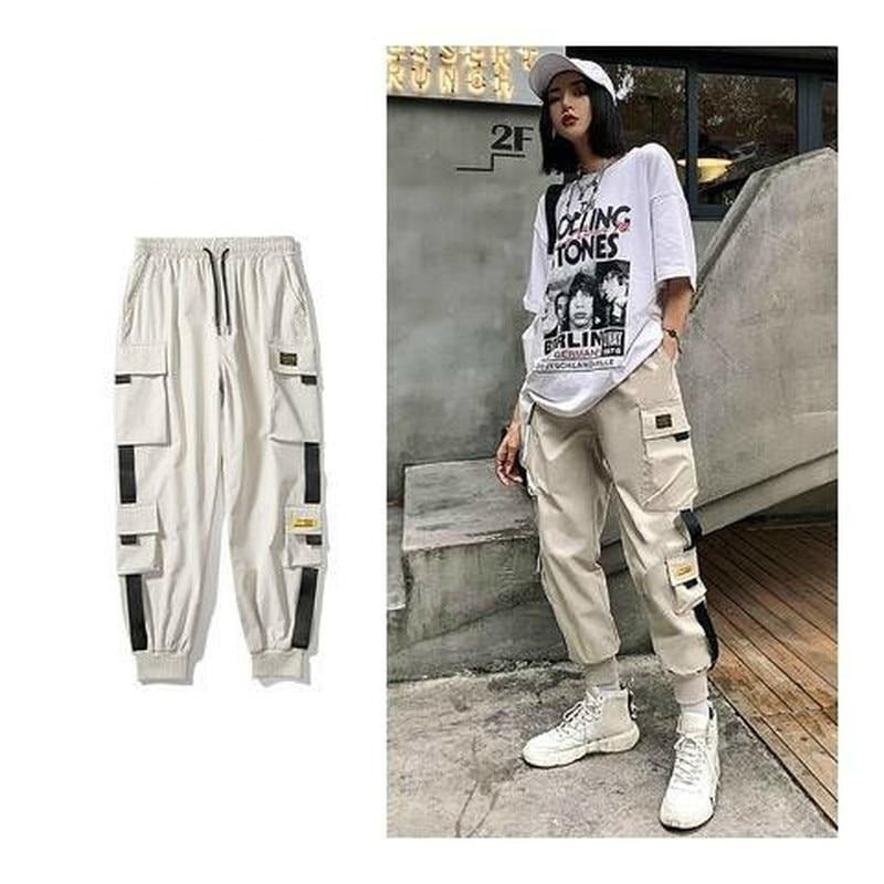 Pantalon Streetwear Blanc