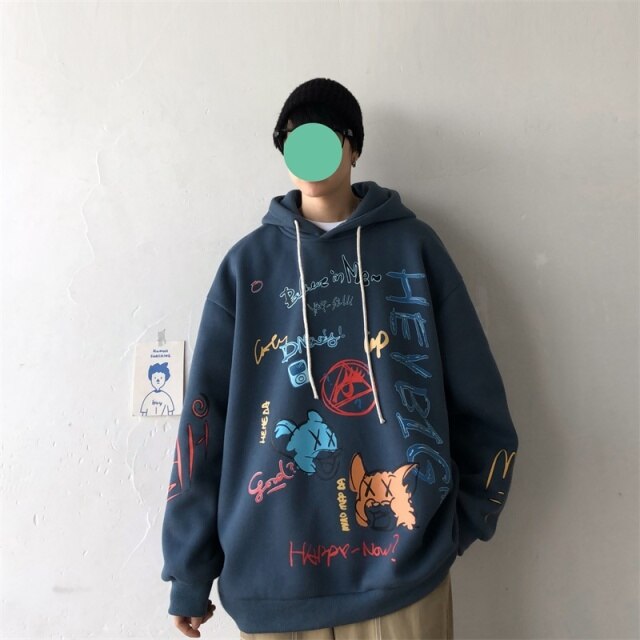 Sweat à capuche dessin - KoreanxWear