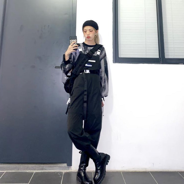 Salopette noire techwear