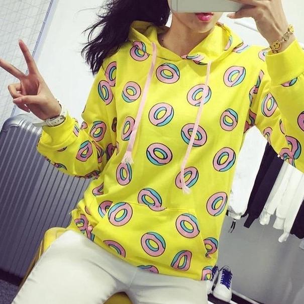 Sweat Jaune Donuts